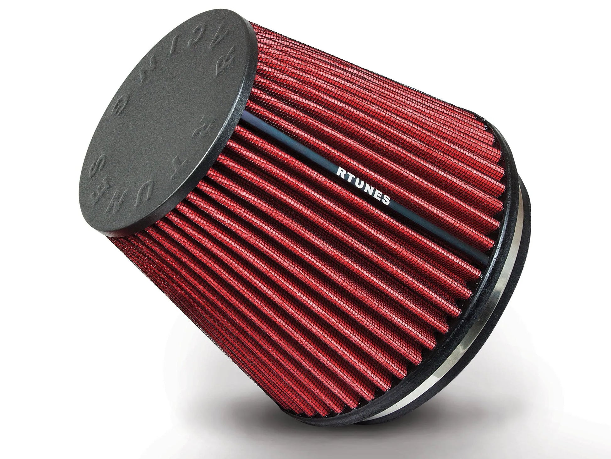 Rtunes RED 6" 102 mm Inlet Short Truck Cone Air Filter (6" Tall) RAFS6R