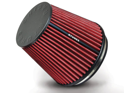 Rtunes RED 6" 102 mm Inlet Short Truck Cone Air Filter (6" Tall) | Rtunes Racing | RAFS6R