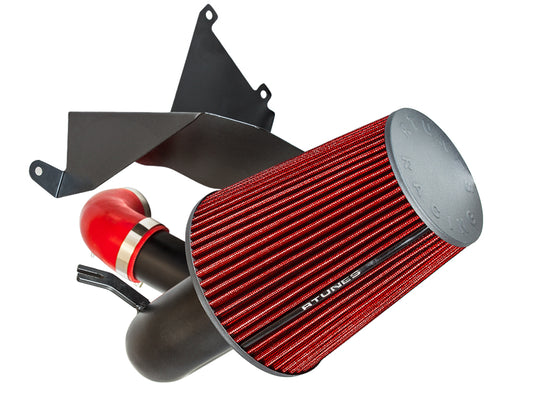 RTUNES RACING BLACK PIPE HEAT SHIELD COLD AIR INTAKE + FILTER Compatible For 98-03 Chevy S10 / GMC Sonoma I4 2.2L