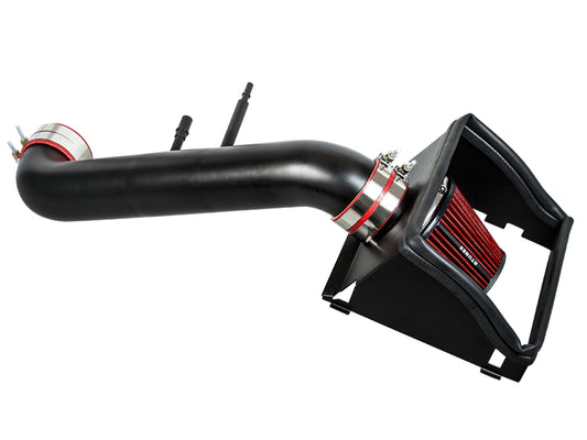 RTUNES RACING BLACK PIPE HEAT SHIELD COLD AIR INTAKE + FILTER Compatible For 15-20 Ford F150 5.0L V8