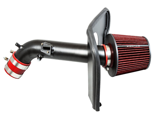RTUNES RACING BLACK PIPE HEAT SHIELD COLD AIR INTAKE + FILTER Compatible For 13-17 HONDA ACCORD 2.4L