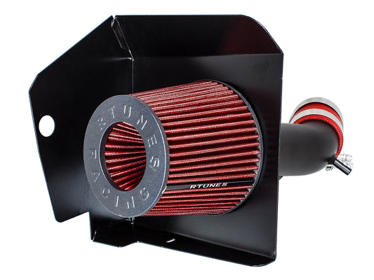 RTUNES RACING BLACK PIPE HEAT SHIELD COLD AIR INTAKE + FILTER Compatible For 14-18 Mazda 3/14-21 Mazda 6 2.5L L4