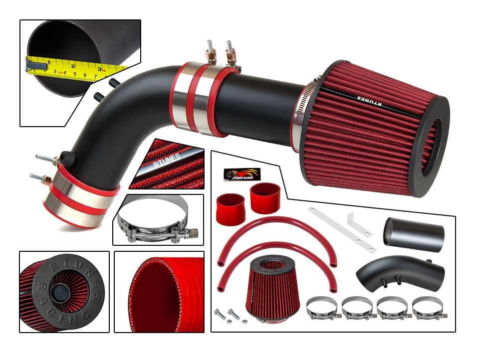 Short Ram Air Intake Kit For 2003-2006 Accord 2.4L Non-Maf/ 2004-2007 TSX 2.4L Non-Maf | Rtunes Racing | RSI-HD-17BK