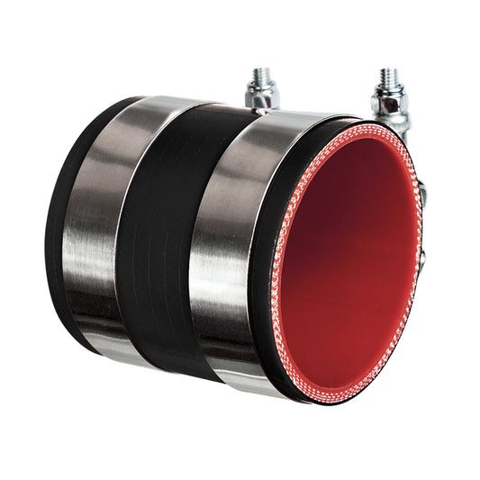 Black Silicone Coupler Hose 3.5" inch (89mm) with T-Bolt Clamps