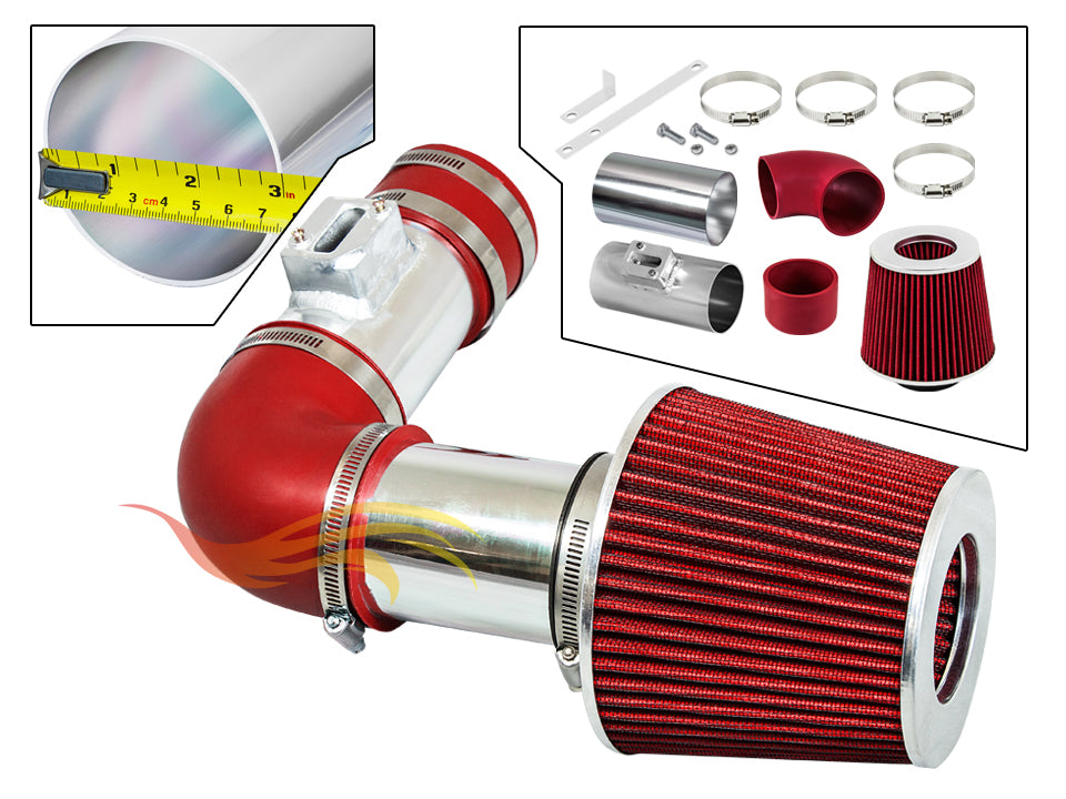 Short Ram Air Intake Kit For Acura RDX - Parts Breakdown Red