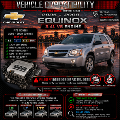 Short Ram Air Intake Kit For 2005-2008 Chevy Equinox LS/LT/Sport 3.4L V6 | Rtunes Racing | SI-CH-11