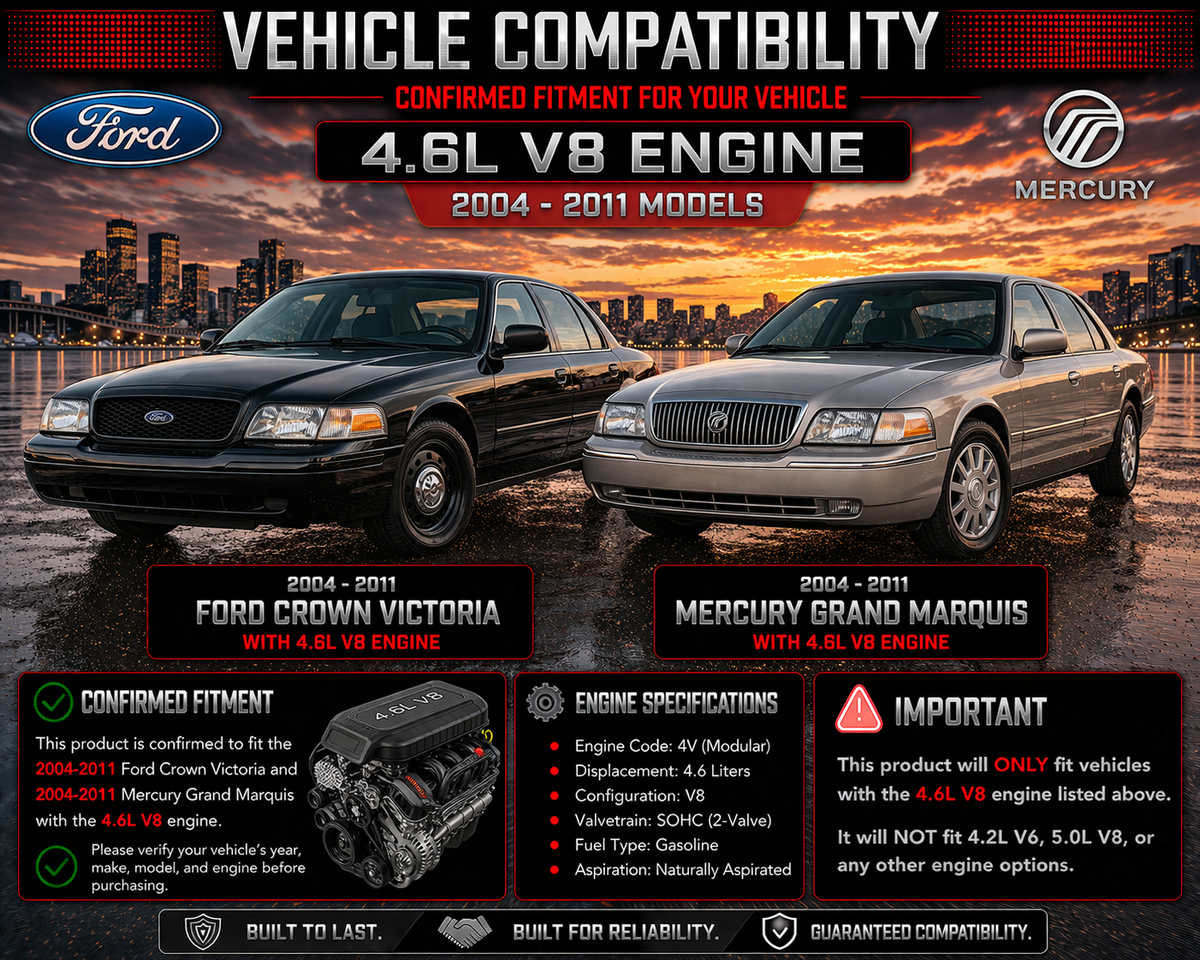 2004-2011 Ford Crown Victoria, Mercury Grand Marquis 4.6L V8 Short Ram Air Intake Kit | Rtunes Racing | SI-FD-22