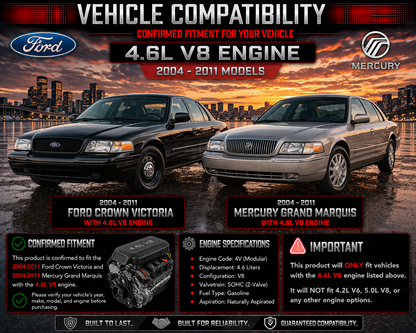 2004-2011 Ford Crown Victoria, Mercury Grand Marquis 4.6L V8 Short Ram Air Intake Kit | Rtunes Racing | SI-FD-22