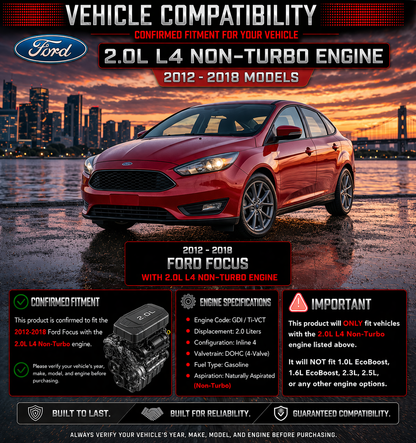 2012-2018 Ford Focus Non-Turbo Short Ram Air Intake Kit | Rtunes Racing | SI-FD-25