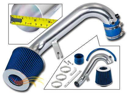 Parts included in the blue SI-HD-05 short ram intake kit for 2001-2005 Honda Civic 1.7L – Rtunes Racing