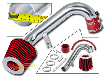 Parts included in the red SI-HD-05 short ram intake kit for 2001-2005 Honda Civic 1.7L – Rtunes Racing