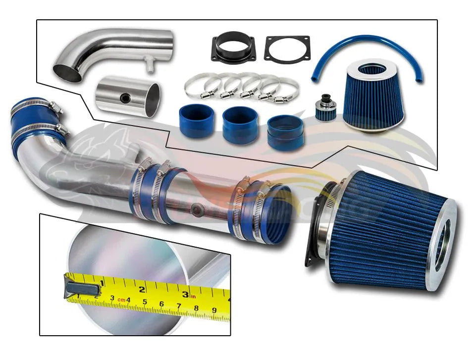 Short Ram Air Intake Kit For 2000-2002 Lincoln Ls 3.0L V6 | Rtunes Racing | SI-LC-01BL