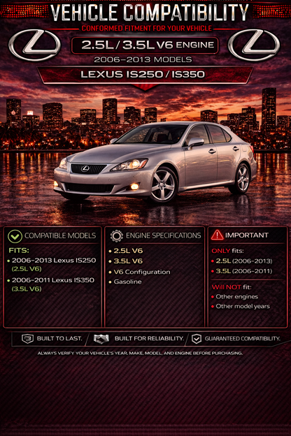 2006-2013 Lexus IS250, 2006-2011 IS350 2.5L/3.5L V6 Short Ram Air Intake Kit | Rtunes Racing | SI-LX-02