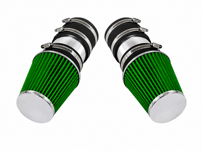 Short Ram Air Intake Kit For 2008-2012 Mercedes Benz C300 3.0, C350 3.5 | Rtunes Racing | SI-MB-04 - Polished Green