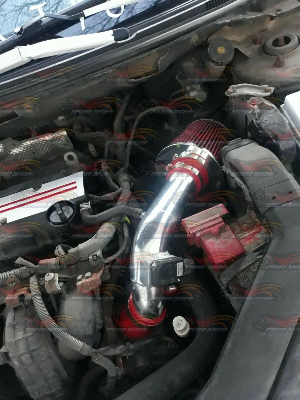 Short Ram Air Intake Kit For 2008-2014 Mitsubishi Lancer 2.0L, 2.4L L4 N/A Only | Rtunes Racing | SI-MT-08RD