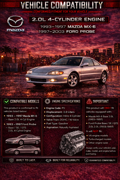 1993-1997 Ford Probe 2.0L Short Ram Air Intake Kit | Rtunes Racing | SI-MZ-03