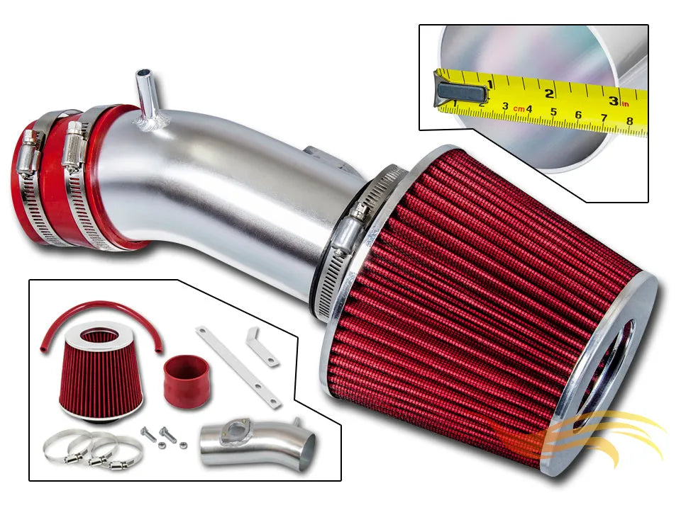SI-MZ-07 polished intake with red filter