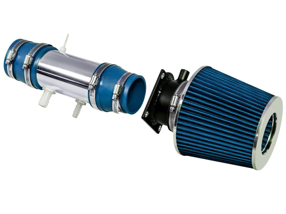 SI-NS-08 polished intake with blue filter