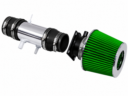 Short Ram Air Intake Kit For 1991-1995 Nissan Pathfinder, Pickup 3.0L V6 XE SE | Rtunes Racing | SI-NS-08 - Polished Green
