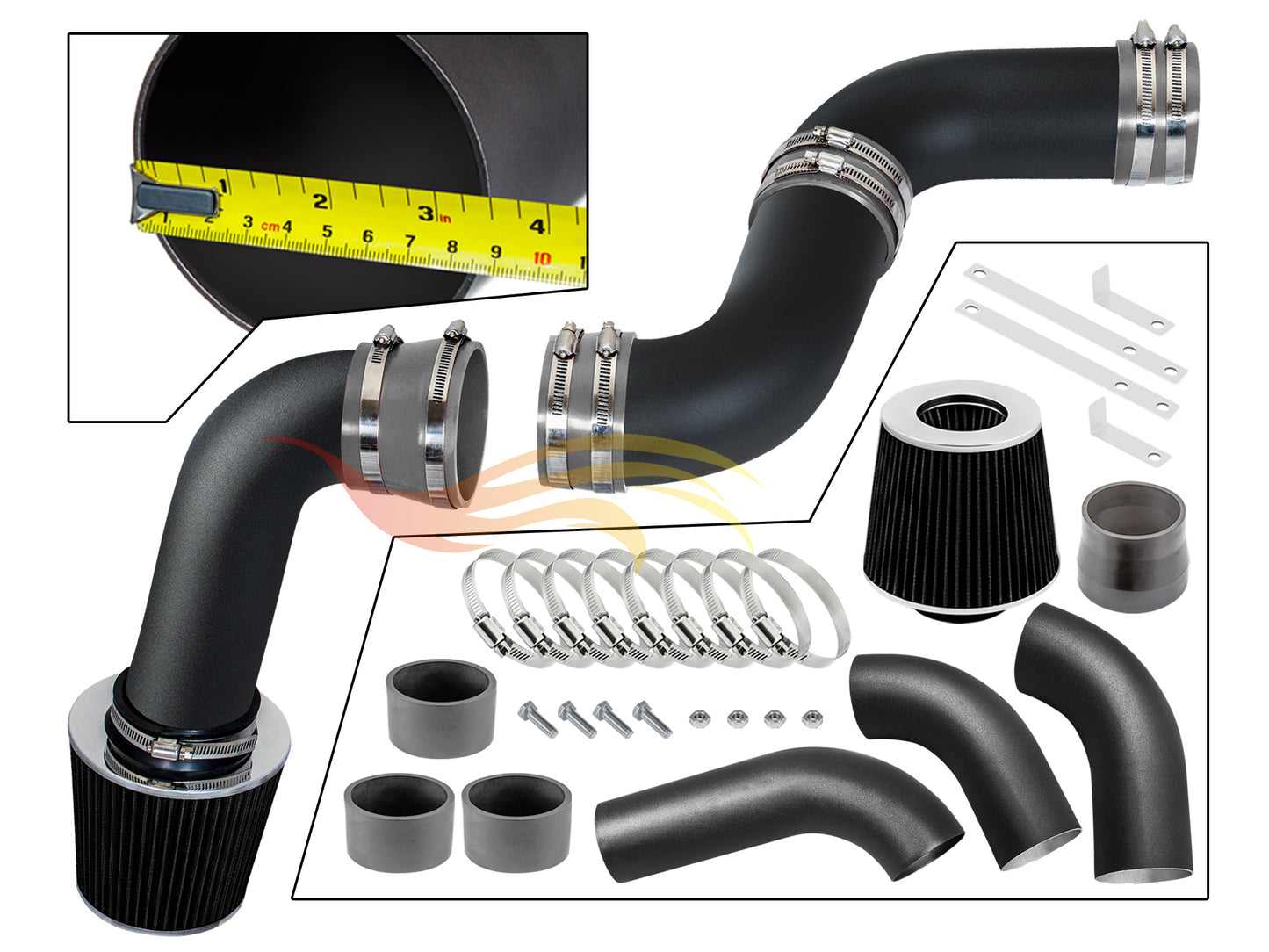 Cold Air Intake Kit For 1999-2006 Chevrolet Silverado 1500, GMC Sierra 1500 4.3L V6, 07 Classic 4.3L | Rtunes Racing | WCI-CH-06GYB