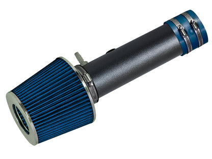Rtunes Racing WSI-AC-07 matte black pipe short ram air intake, Blue