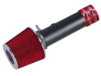 Rtunes Racing WSI-AC-07 matte black pipe short ram air intake, Red