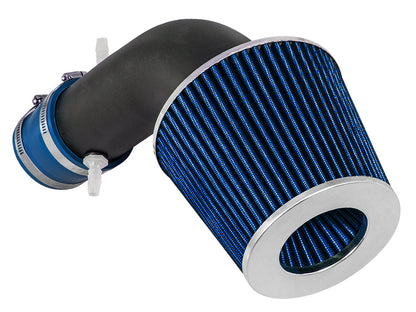 Rtunes Racing WSI-AC-09 matte black pipe short ram air intake, Blue