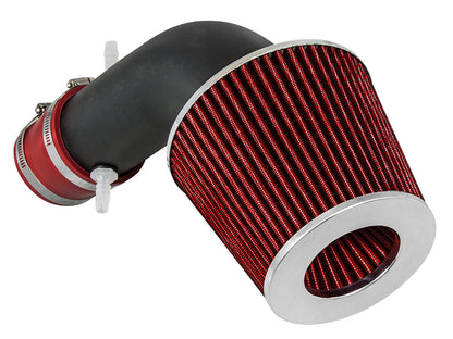 Rtunes Racing WSI-AC-09 matte black pipe short ram air intake, Red