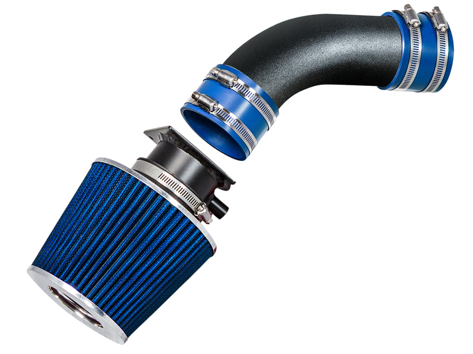 Rtunes Racing WSI-AD-01 matte black pipe short ram air intake, Blue