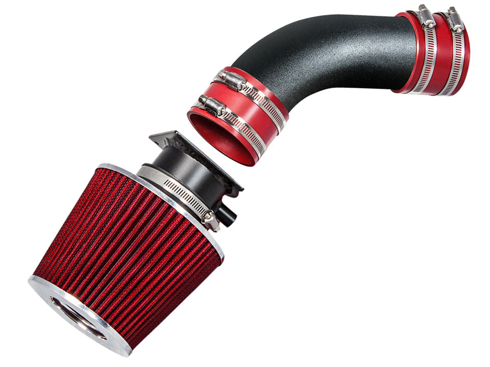 Rtunes Racing WSI-AD-01 matte black pipe short ram air intake, Red
