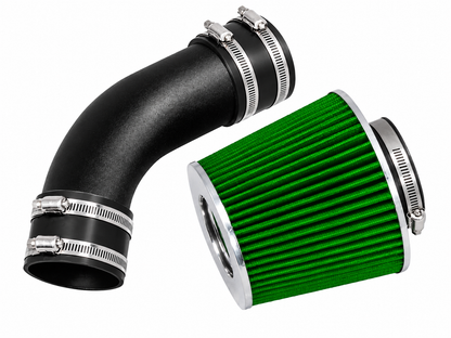 Rtunes Racing WSI-AD-02 matte black pipe short ram air intake, Green