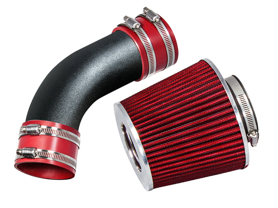 Rtunes Racing WSI-AD-02 matte black pipe short ram air intake, Red