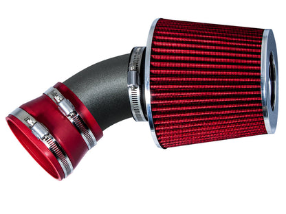 Rtunes Racing WSI-BM-02 matte black pipe short ram air intake, Red