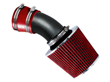 Rtunes Racing WSI-BM-03 matte black pipe short ram air intake, Red