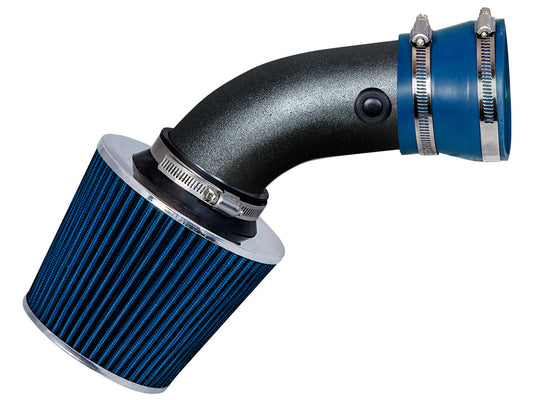 Rtunes Racing WSI-BM-05 matte black pipe short ram air intake, Blue