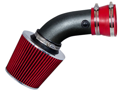 Rtunes Racing WSI-BM-05 matte black pipe short ram air intake, Red