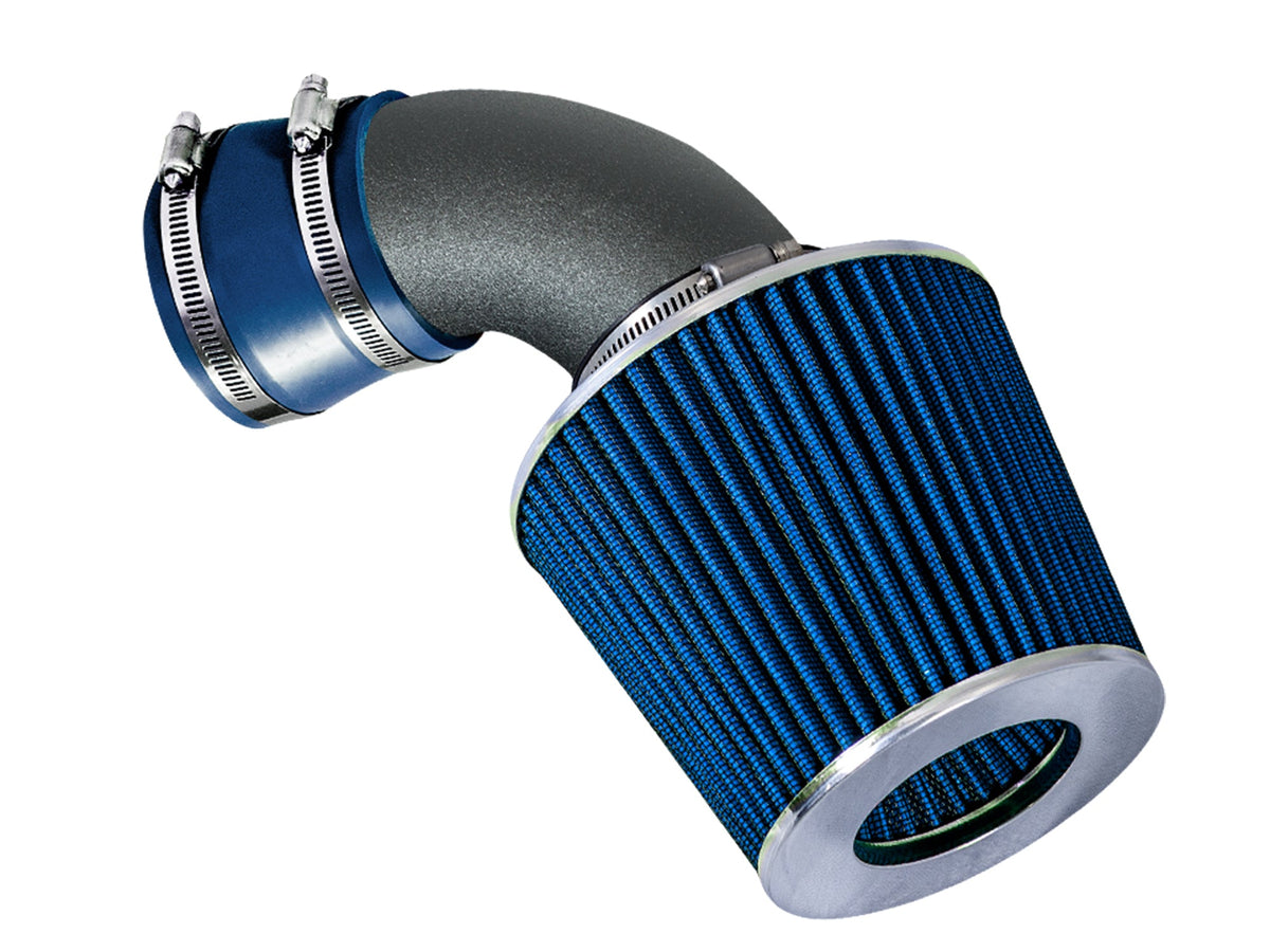 Rtunes Racing WSI-BM-07 matte black pipe short ram air intake, Blue