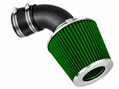 Rtunes Racing WSI-BM-07 matte black pipe short ram air intake, Green