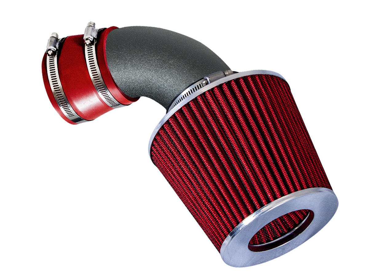 Rtunes Racing WSI-BM-07 matte black pipe short ram air intake, Red