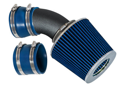 Rtunes Racing WSI-CD-03 matte black pipe short ram air intake, Blue