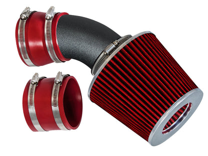 Rtunes Racing WSI-CD-03 matte black pipe short ram air intake, Red