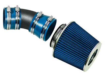 Rtunes Racing WSI-CH-07 matte black pipe short ram air intake, Blue