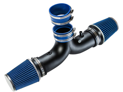 Rtunes Racing WSI-CH-08 matte black pipe short ram air intake, Blue