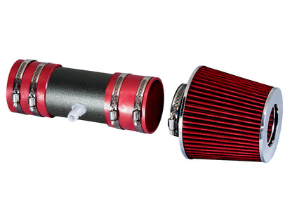 Rtunes Racing WSI-CH-09 matte black pipe short ram air intake, Red