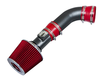 Rtunes Racing WSI-CH-10 matte black pipe short ram air intake, Red