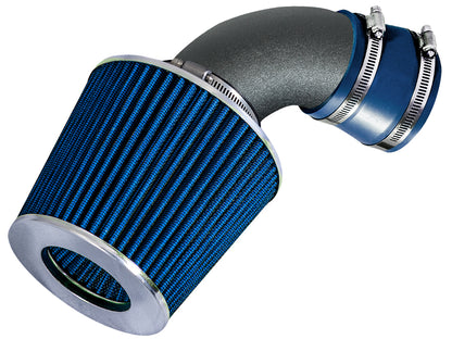 Rtunes Racing WSI-CH-12 matte black pipe short ram air intake, Blue