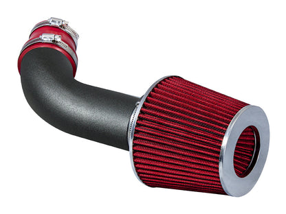 Rtunes Racing WSI-CH-13 matte black pipe short ram air intake, Red