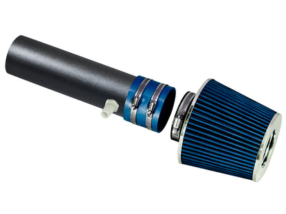 Rtunes Racing WSI-CH-16 matte black pipe short ram air intake, Blue