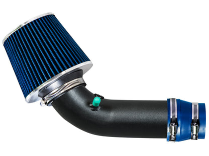 Rtunes Racing WSI-CH-21 matte black pipe short ram air intake, Blue