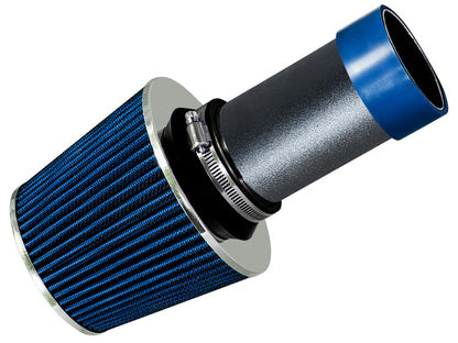 Rtunes Racing WSI-CR-04 matte black pipe short ram air intake, Blue